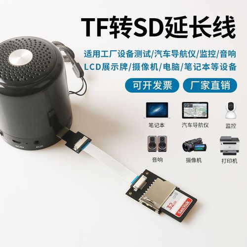 TF/SD延长线在工厂设备测试中的多规格应用 覆盖汽车导航、LCD展示牌与监控摄像机
